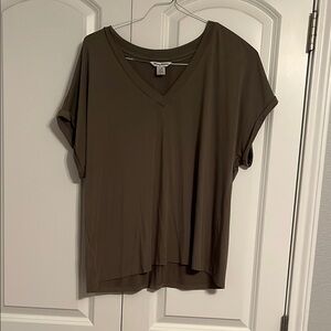 Green Relaxed Boxy Short Sleeve Tee